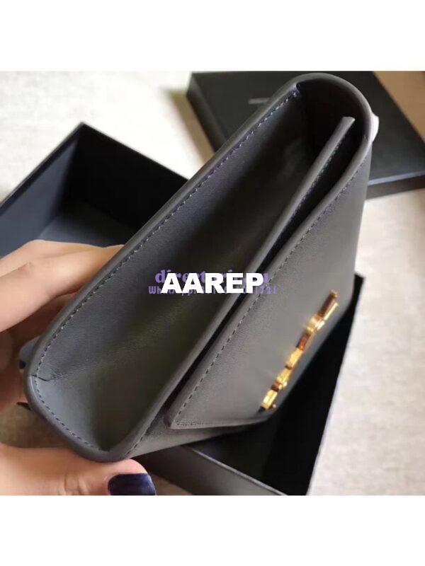 Replica YSL Classic Medium Monogram Saint Laurent Satchel In Grey Smooth Calfskin Leather 3