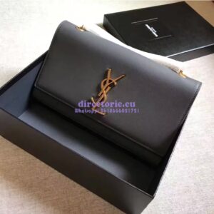 Replica YSL Classic Medium Monogram Saint Laurent Satchel In Grey Smooth Calfskin Leather 2