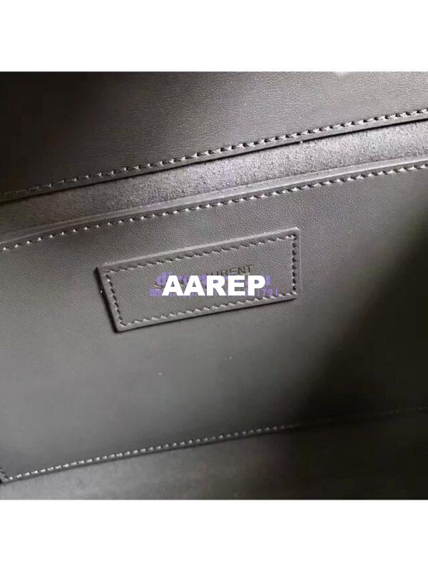Replica YSL Classic Medium Monogram Saint Laurent Satchel In Grey Smooth Calfskin Leather 11