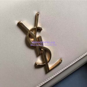 Replica YSL Classic Medium Monogram Saint Laurent Satchel In Beige Smooth Calfskin Leather