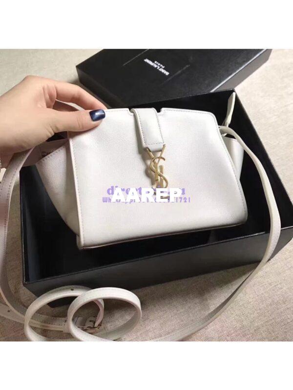 Replica YSL Yves Saint Laurent Toy Cabas Bag in White 6