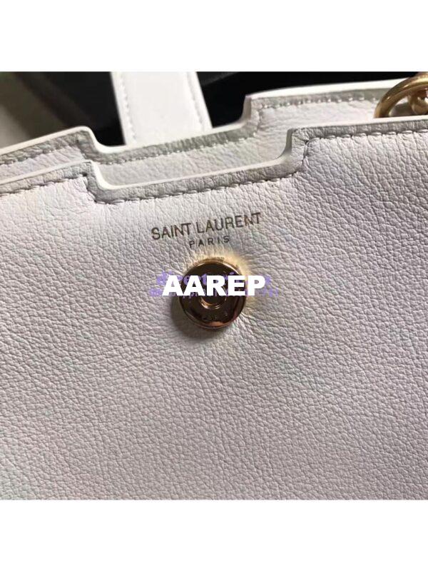Replica YSL Yves Saint Laurent Toy Cabas Bag in White 9