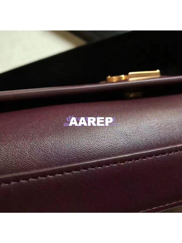 Replica YSL Classic Medium Monogram Saint Laurent Satchel In Wine Smooth Calfskin Leather 3
