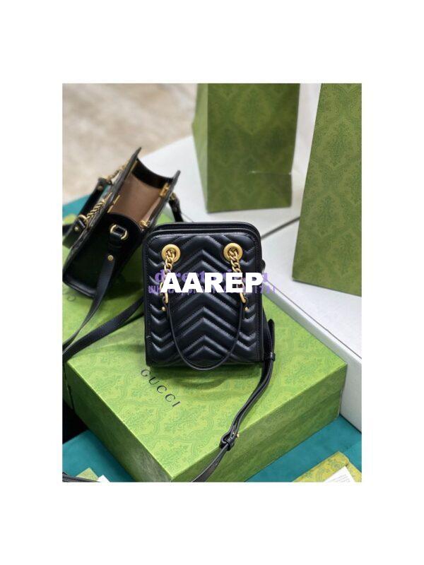 Replica YSL Monogram Saint Laurent Chain Wallet In White And Black Grain De Poudre Textured Matelassé Leather 360452 6