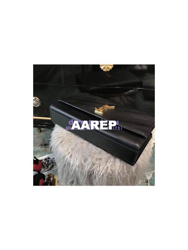 Replica YSL Saint Laurent Large Kate Chain Bag In Black Smooth Leather 4