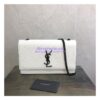 Replica YSL Saint Laurent Classic Small Sac De Jour Bag In Black Grained Leather with red inside 2