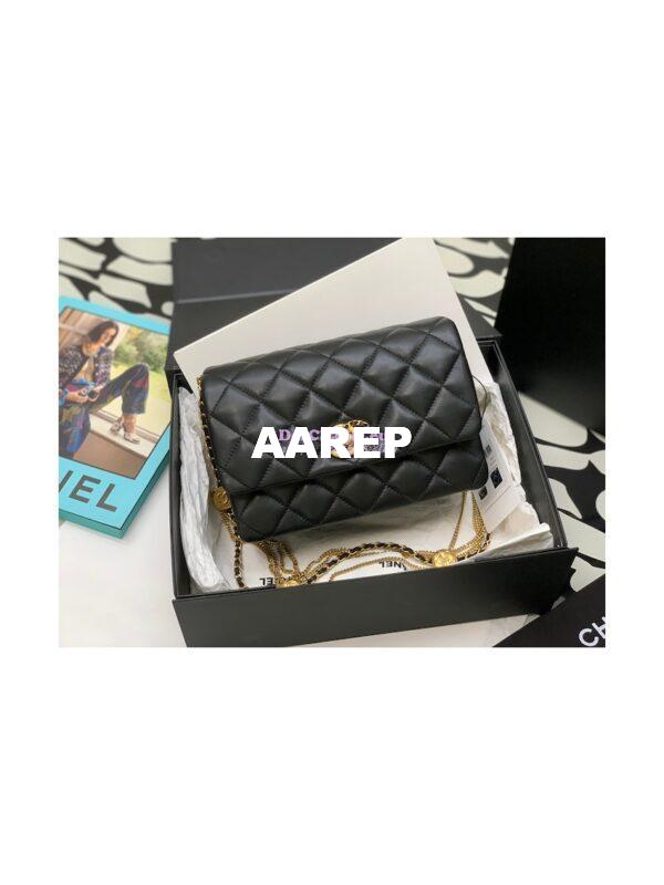 Replica Chanel Mini Flap Bag in Lambskin AS3378 Black 3