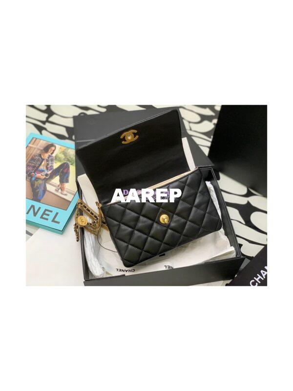 Replica Chanel Mini Flap Bag in Lambskin AS3378 Black 9