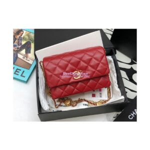 Replica Chanel Mini Flap Bag in Lambskin AS3378 Dark Red