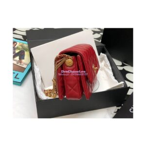 Replica Chanel Mini Flap Bag in Lambskin AS3378 Dark Red 2