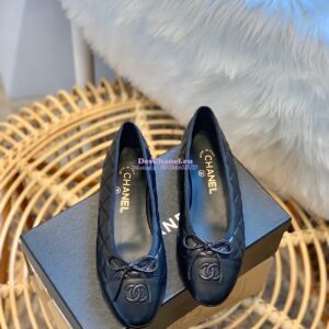 Replica Chanel Quilted Lambskin Ballerinas G02819 Black 2
