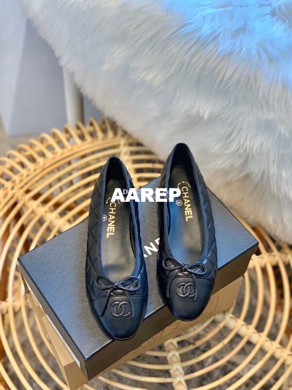Replica Chanel Quilted Lambskin Ballerinas G02819 Black 4