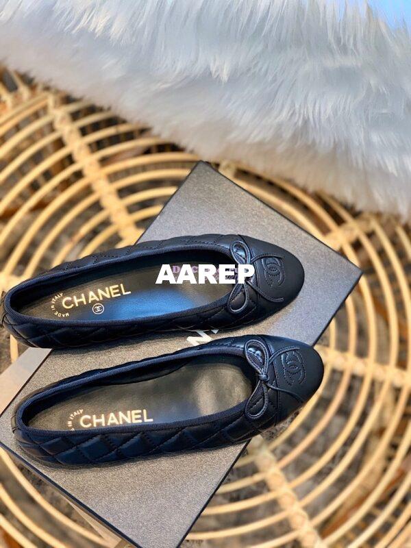 Replica Chanel Quilted Lambskin Ballerinas G02819 Black 5