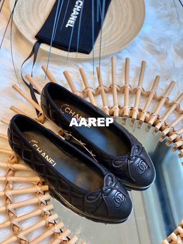 Replica Chanel Quilted Lambskin Ballerinas G02819 Black 6