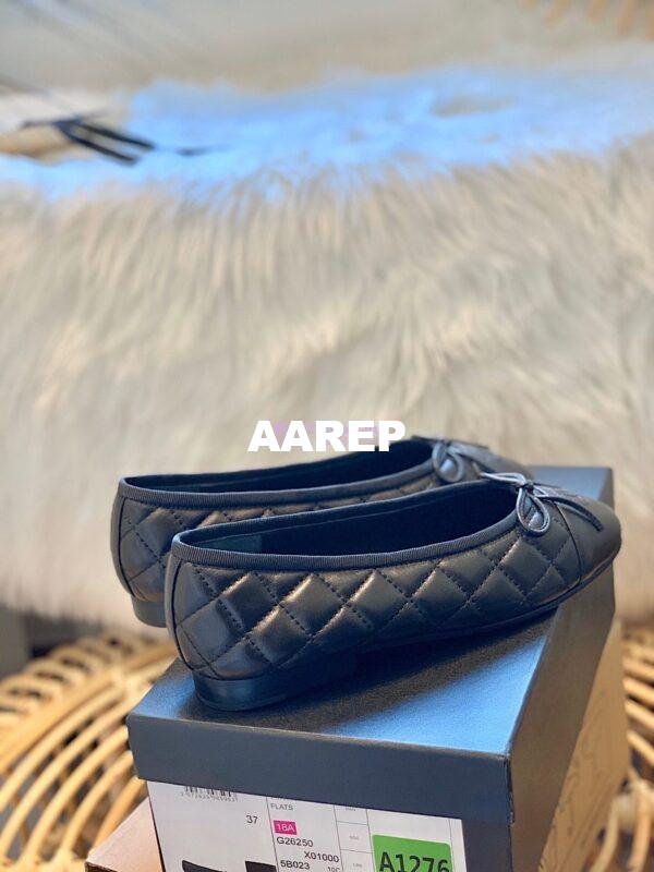 Replica Chanel Quilted Lambskin Ballerinas G02819 Black 9