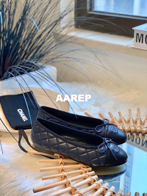 Replica Chanel Quilted Lambskin Ballerinas G02819 DarkBlue 2