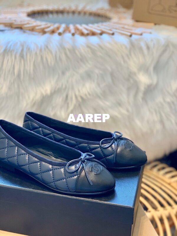 Replica Chanel Quilted Lambskin Ballerinas G02819 DarkBlue 3