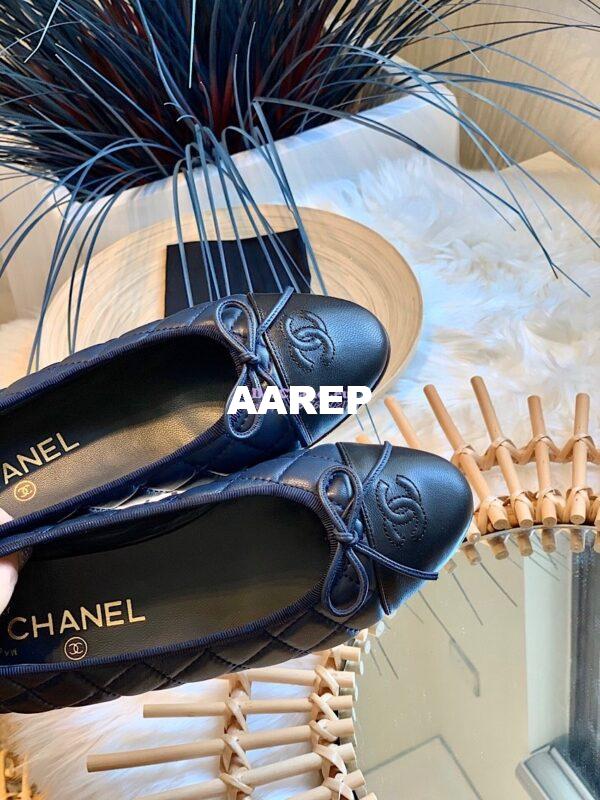 Replica Chanel Quilted Lambskin Ballerinas G02819 DarkBlue 5