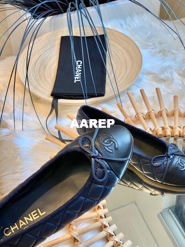 Replica Chanel Quilted Lambskin Ballerinas G02819 DarkBlue 6