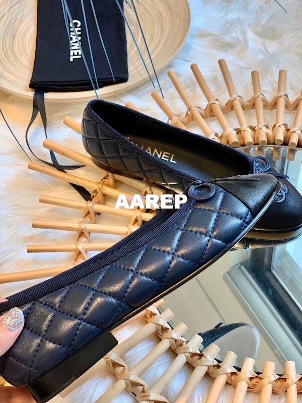 Replica Chanel Quilted Lambskin Ballerinas G02819 DarkBlue 7