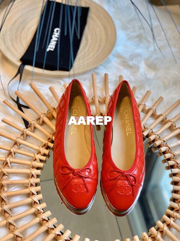 Replica Chanel Quilted Lambskin Ballerinas G02819 Red 3