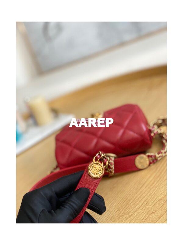 Replica Chanel Small Flap Bag in Grained Shiny Calfskin AS3368 AS3369 Burgundy 5