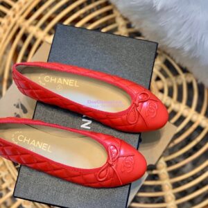 Replica Chanel Quilted Lambskin Ballerinas G02819 Red 2