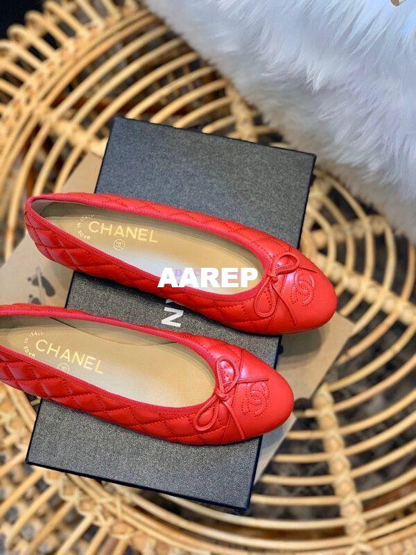 Replica Chanel Quilted Lambskin Ballerinas G02819 Red 4