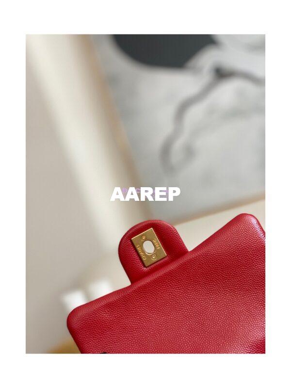 Replica Chanel Small Flap Bag in Grained Shiny Calfskin AS3368 AS3369 Burgundy 6