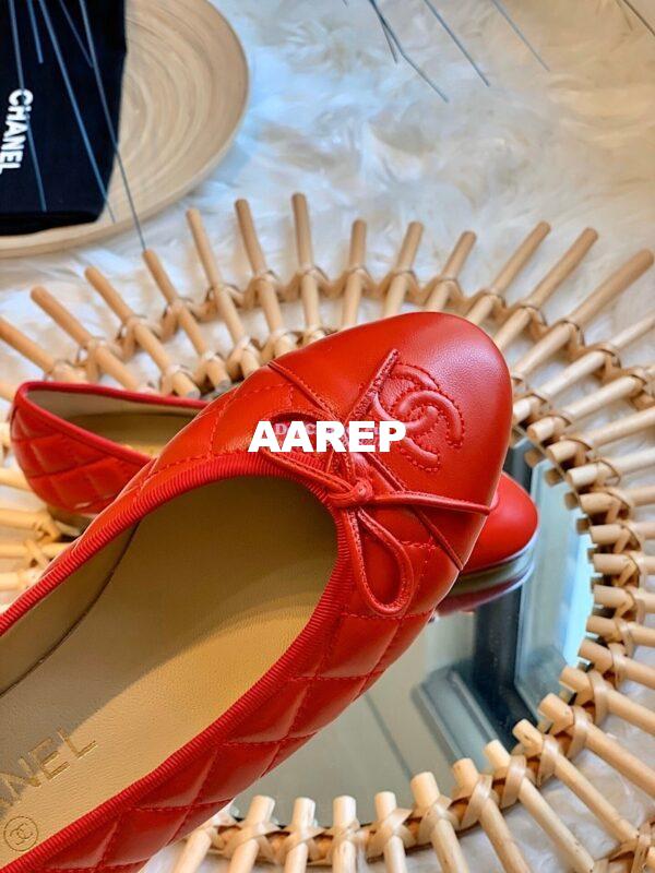 Replica Chanel Quilted Lambskin Ballerinas G02819 Red 7