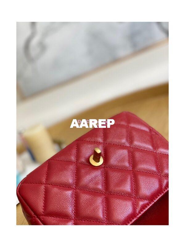 Replica Chanel Small Flap Bag in Grained Shiny Calfskin AS3368 AS3369 Burgundy 17