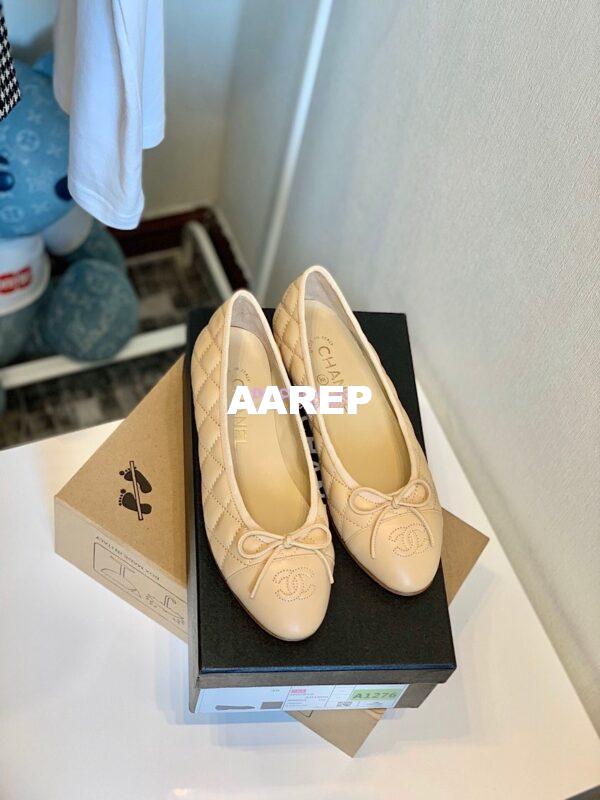 Replica Chanel Quilted Lambskin Ballerinas G02819 Beige 2