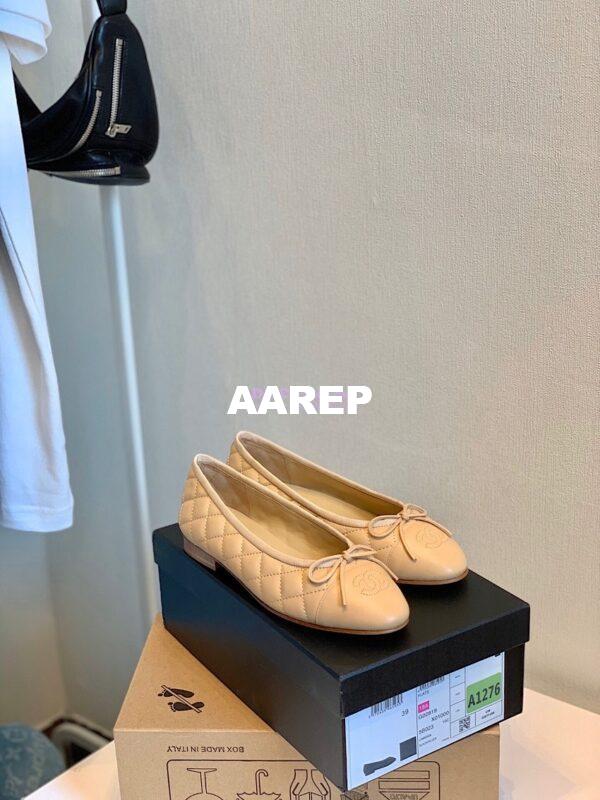 Replica Chanel Quilted Lambskin Ballerinas G02819 Beige 3