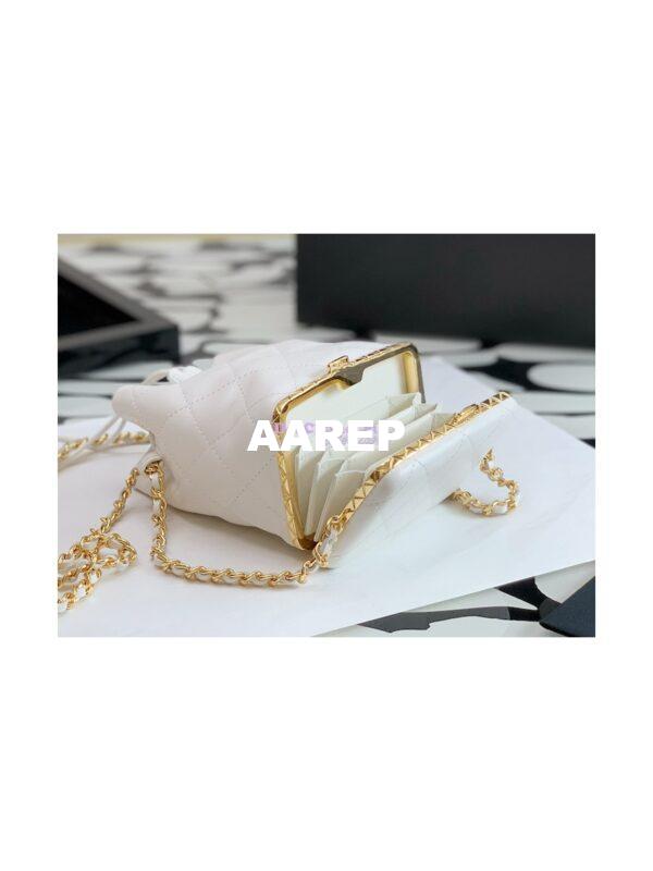 Replica Chanel Small Bucket With Chain AP2750 White 7