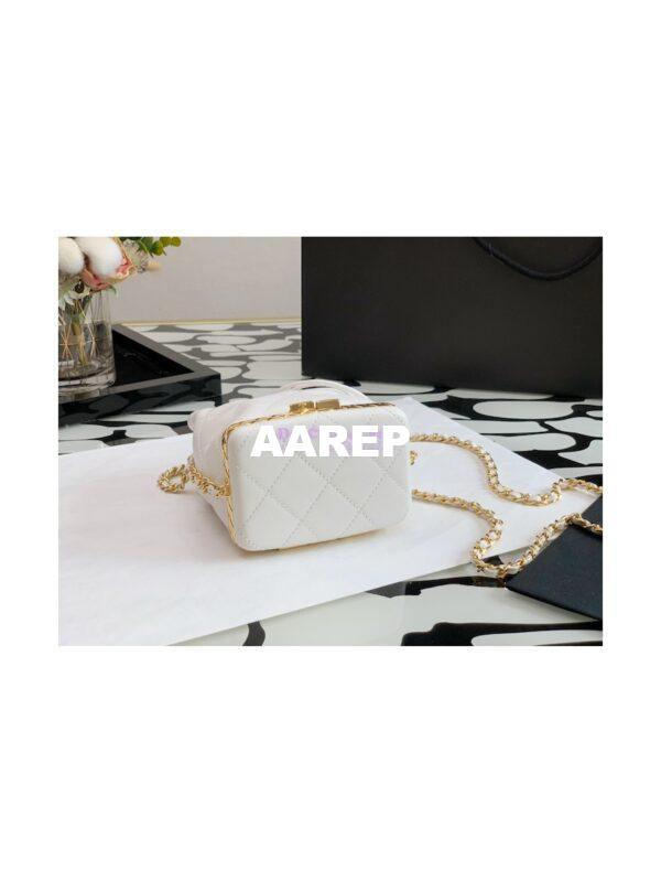 Replica Chanel Small Bucket With Chain AP2750 White 8