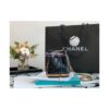 Replica Chanel 22 Backpack in Shiny Calfskin AS3313 White with Lacquered Metal 2