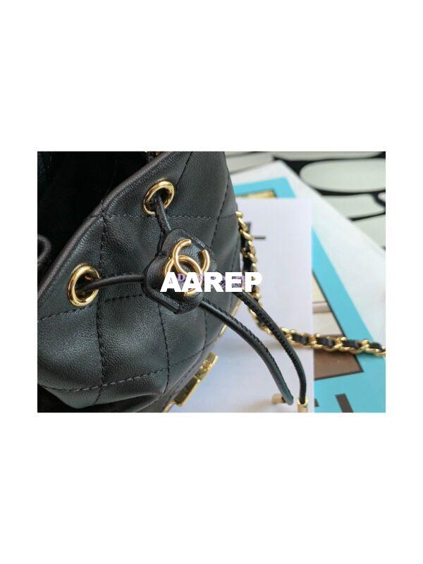 Replica Chanel Small Bucket With Chain AP2750 Black 5