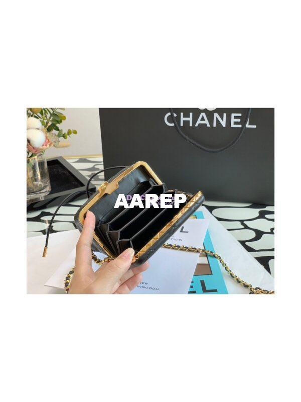 Replica Chanel Small Bucket With Chain AP2750 Black 8