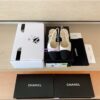 Replica Chanel Slingbacks 20mm Goatskin W/ Grosgrain G31319 Beige Black