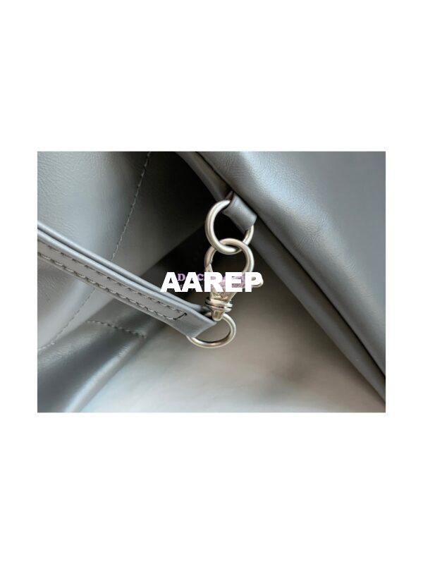 Replica Chanel 22 Handbag Shiny Calfskin & Silver Metal AS3260 AS3261 Grey 17