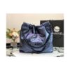 Replica Chanel 22 Handbag Shiny Calfskin & Silver Metal AS3260 AS3261 Grey