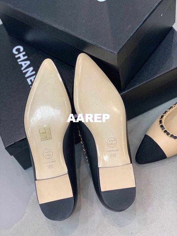 Replica Chanel Lambskin Ballerinas with Woven Chain Braided G35389 Black 11