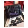 Replica YSL Saint Laurent Classic Small Sac De Jour Bag In Black Grained Leather with red inside