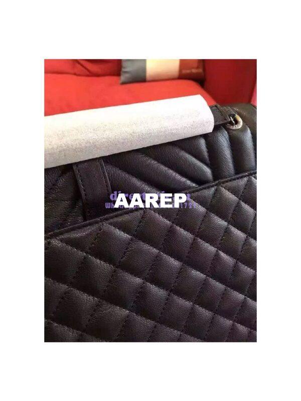 Replica YSL Saint Laurent Classic Large Monogram Envelope Satchel In black Leather 8