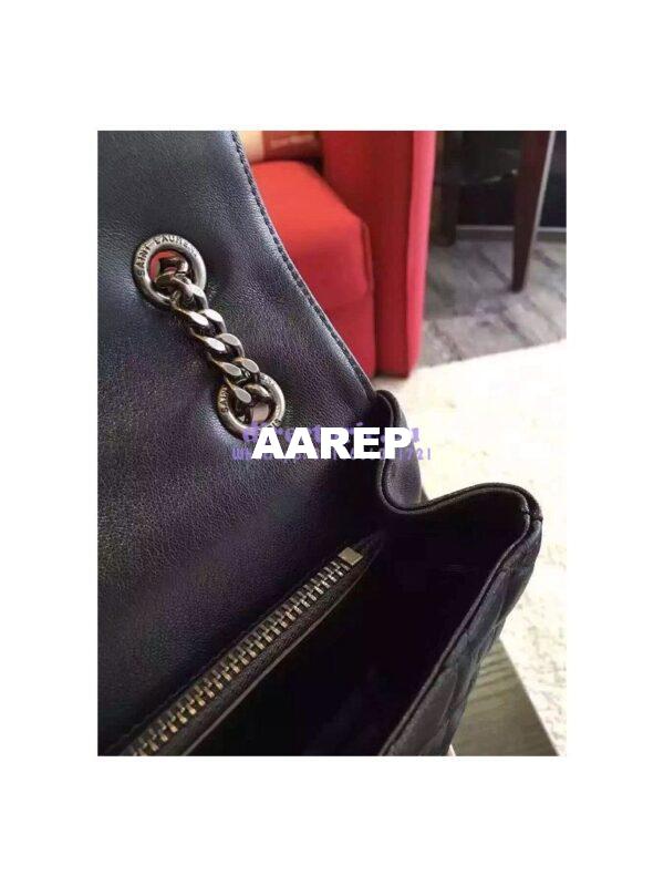 Replica YSL Saint Laurent Classic Large Monogram Envelope Satchel In black Leather 11