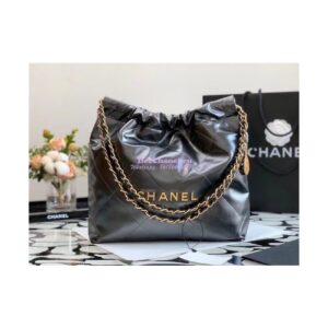 Replica Chanel 22 Handbag Shiny Metallic Calfskin AS3260 AS3261 Ruthenium