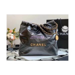 Replica Chanel 22 Handbag Shiny Metallic Calfskin AS3260 AS3261 Ruthenium 2