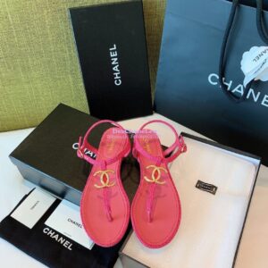 Replica Chanel Lambskin Tweed Sandals G3560507 Pink