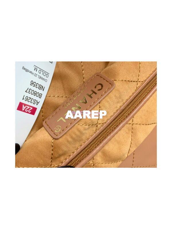 Replica Chanel 22 Handbag Shiny Calfskin AS3260 AS3261 Camel 19