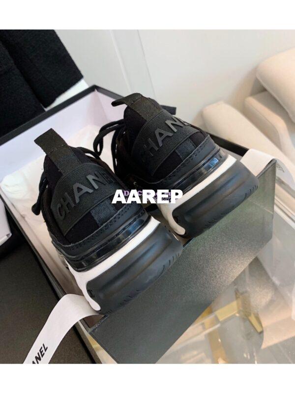 Replica Chanel Velvet Calfskin & Mixed Fibers Sneakers G35617 Black 9